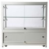 Vitrine - Showcase Counter Duo Glasvitrine mit Unterschrank, LED-Licht und Schloss - Silber #2