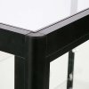 Vitrine - Showcase Counter Duo Glasvitrine mit Unterschrank, LED-Licht und Schloss - Schwarz #6