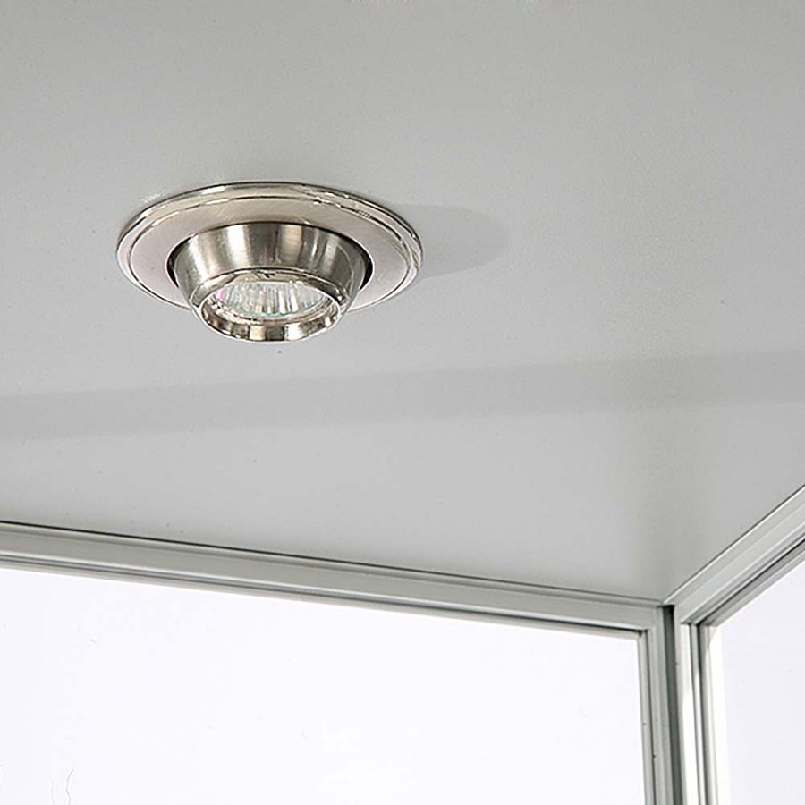 Vitrine - Showcase Tower Solo Glasvitrine mit LED-Licht und Schloss - Silber