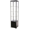 Vitrine - Showcase Tower Solo Glasvitrine mit Unterschrank, LED-Licht und Schloss - Schwarz #1