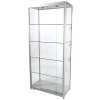 Vitrine - Showcase Tower Duo Glasvitrine mit LED-Licht und Schloss - Silber #1