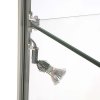 Vitrine - Showcase Tower Duo Glasvitrine mit Unterschrank, LED-Licht und Schloss - Silber #3