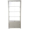 Vitrine - Showcase Tower Duo Glasvitrine mit Unterschrank, LED-Licht und Schloss - Silber #2