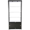 Vitrine - Showcase Tower Duo Glasvitrine mit Unterschrank, LED-Licht und Schloss - Schwarz #2