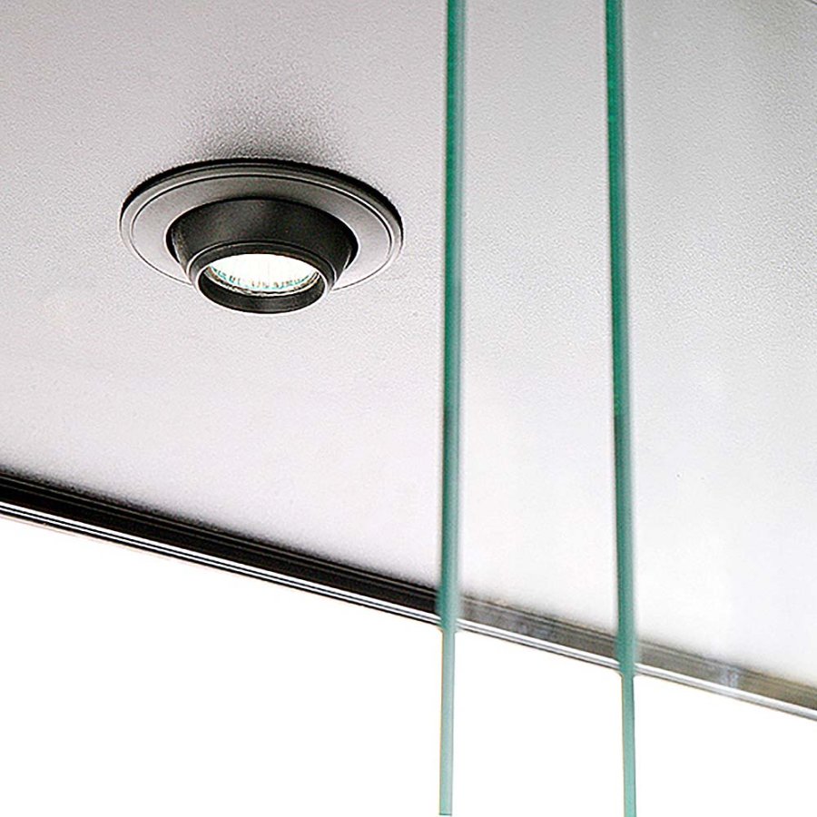 Vitrine - Showcase Tower Duo Glasvitrine mit Unterschrank, LED-Licht und Schloss - Schwarz