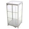 Vitrine - Showcase Counter Solo Glasvitrine mit LED-Licht und Schloss - Silber #2