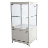 Vitrine - Showcase Counter Solo Glasvitrine mit Unterschrank, LED-Licht und Schloss - Silber #1