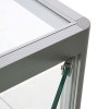 Vitrine - Showcase Counter Solo Glasvitrine mit Unterschrank, LED-Licht und Schloss - Silber #5