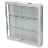 Vitrine - Showcase Wall Duo Glasvitrine mit LED-Licht und Schloss - Silber #1