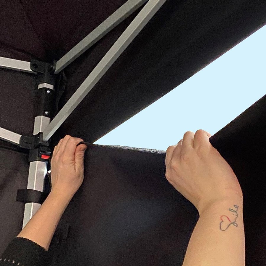 4 m Seite mit Rei&szlig;verschluss und Klettverschluss (f&uuml;r Event Tent Lux 4 x 4 m)