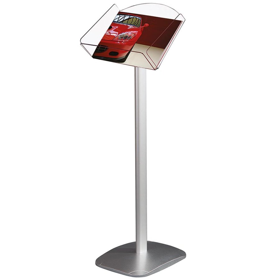 Expo-Prospektst&auml;nder horizontal - A4 - 21 x 29,7 cm - Silber