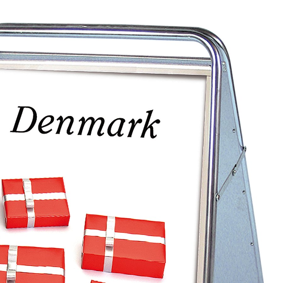 Expo Sign Standard Kundenstopper - 70x100 cm - Silber