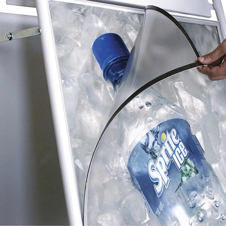 Expo Sign Kundenstopper mit Logo schild - 50x70 cm - wei&szlig;