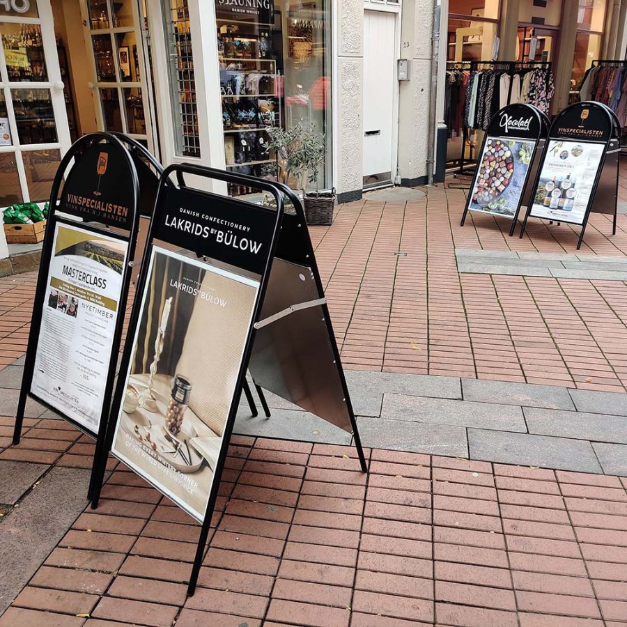 Expo Sign Kundenstopper mit Logo schild - A1 - schwarz
