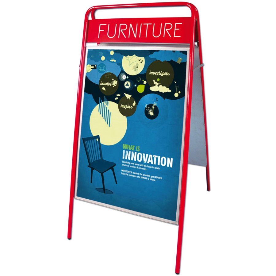 Expo Sign Kundenstopper mit Logo schild - A1 - rot