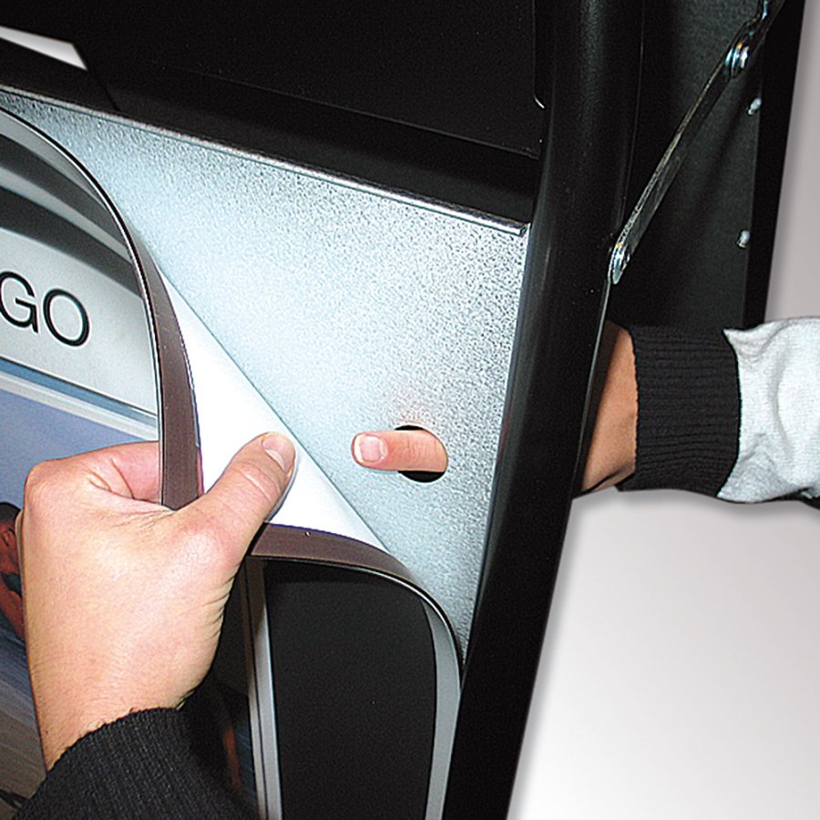 Expo Sign Kundenstopper mit Logo schild - 70x100 cm - schwarz