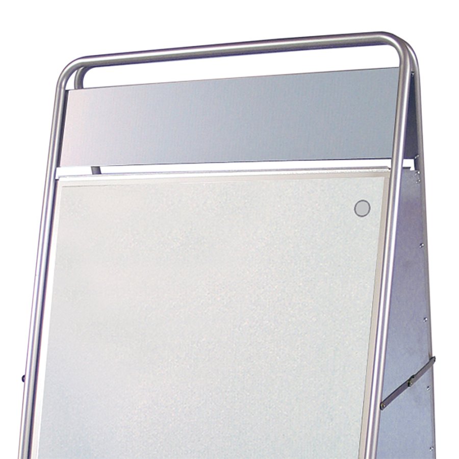 Expo Sign Kundenstopper mit Logo schild - 70x100 cm - Silber