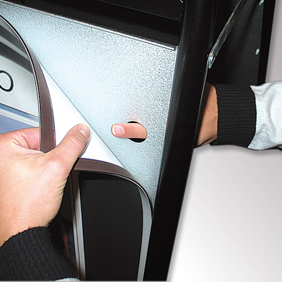 Ellipse Lux Kundenstopper mit Logo schild - A1 - schwarz