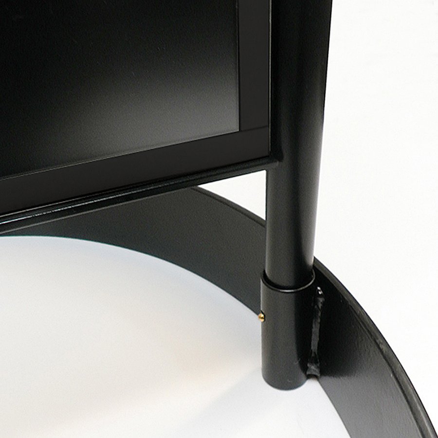 Gotik Circle Kundenstopper mit Logo schild, schwarz - 70 x 100 cm