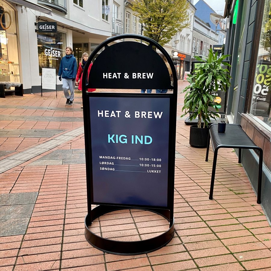 Gotik Circle Kundenstopper mit Logo schild, schwarz - 70 x 100 cm