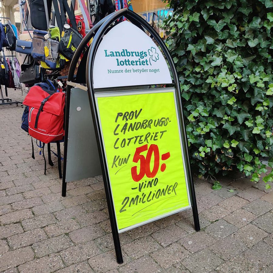 Gotik Classic Kundenstopper mit Logo schild - 50x70 cm - schwarz