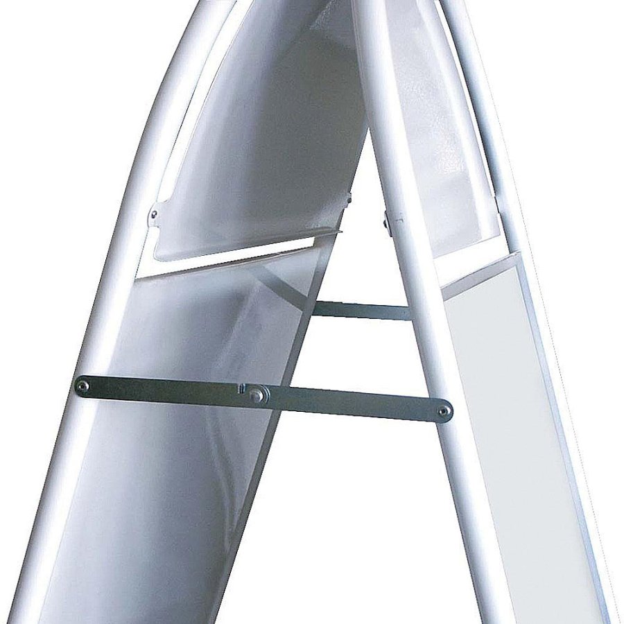 Expo Gotik Lux Kundenstopper mit Logo schild - 50x70 cm - wei&szlig;