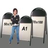 Expo Gotik Lux Kundenstopper mit Logo schild - 50x70 cm - Schwarz #9