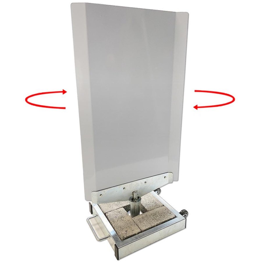 Outdoor Spin-Sign Kundenstopper - 40x79 cm - wei&szlig;