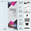 Standard Roll-up Aluminiumkassette Einseitiges Banner inkl. Tasche 85x200 cm Silber #10
