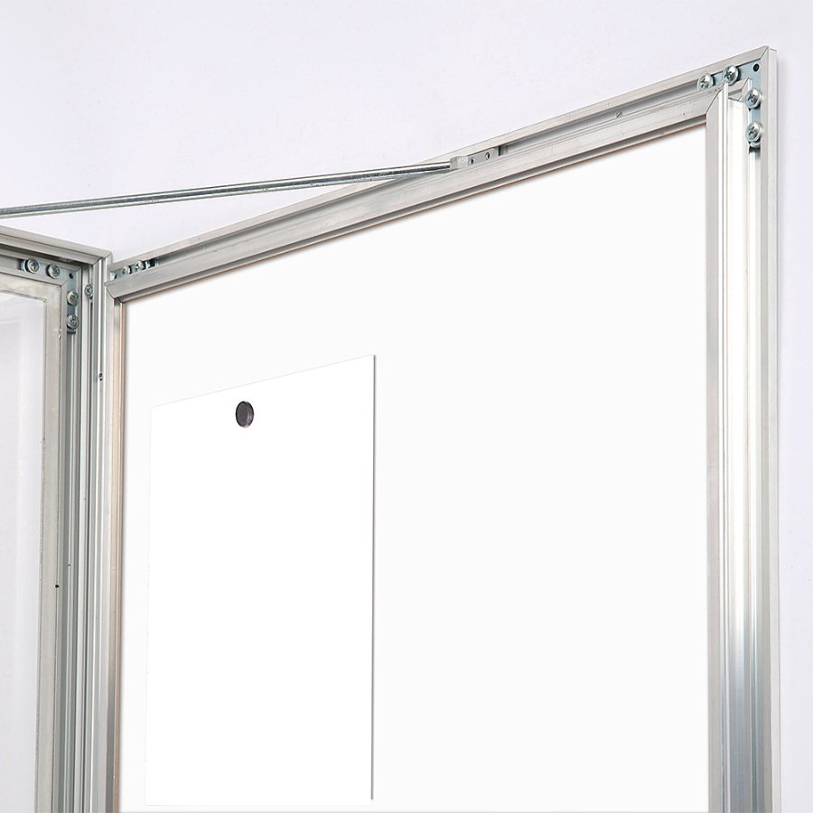 Infobox mit Magnet, 9 x A4, D27 mm, Alu/Silber