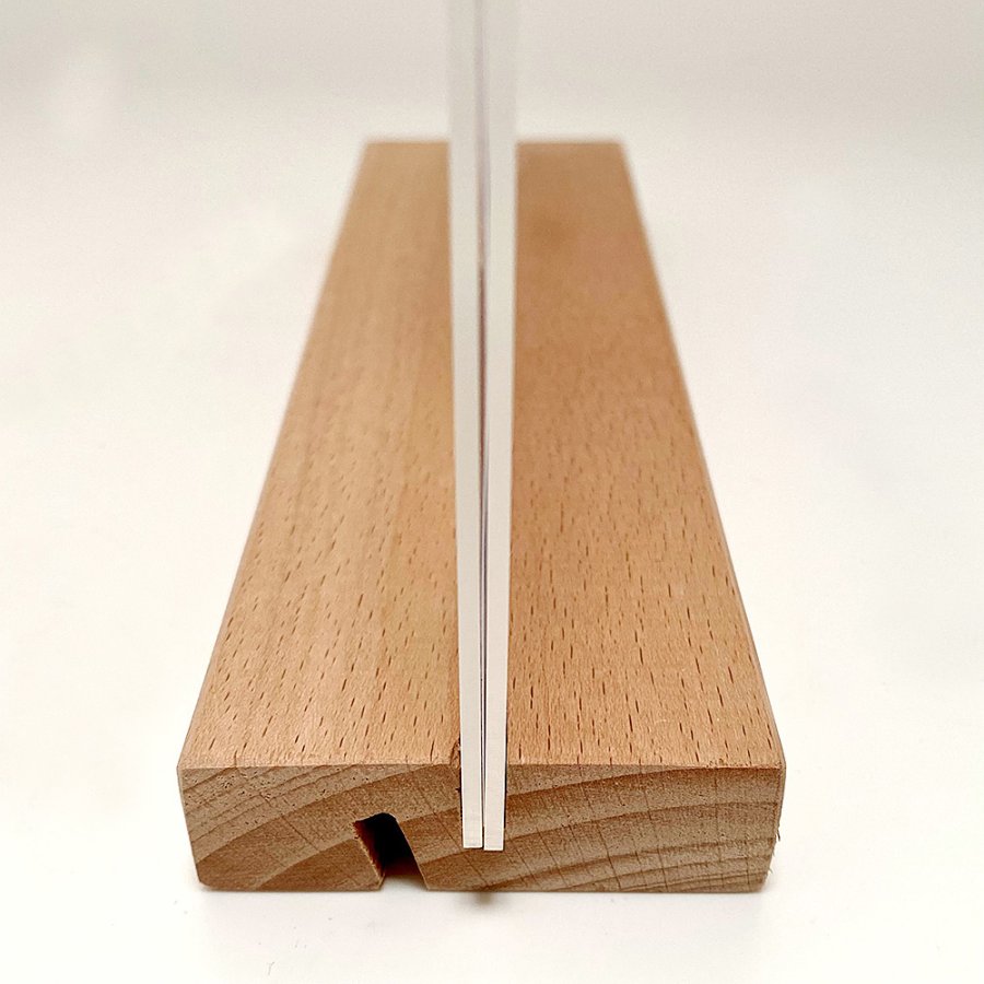 Wood Block Men&uuml;kartenhalter, A7, Horizontal