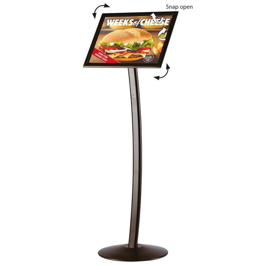 A4-Rahmen f&uuml;r CURVED STAND, schwarz