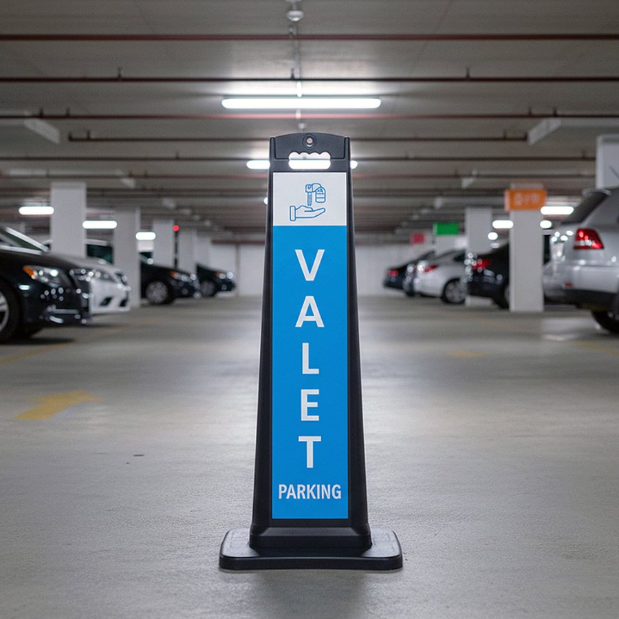 CITYSIGN Schwarz Plastik St&auml;nder 44,3 x 113 cm