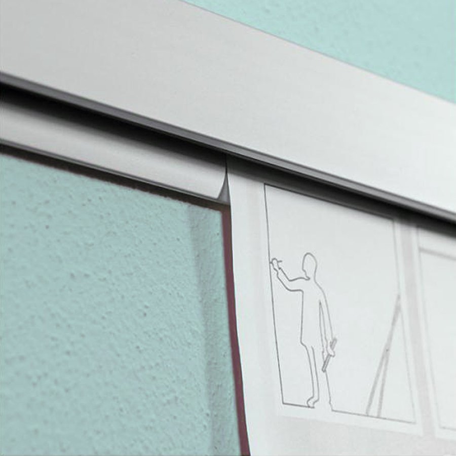 Bonhalter Aluminium Papierhalter 200 cm Silber