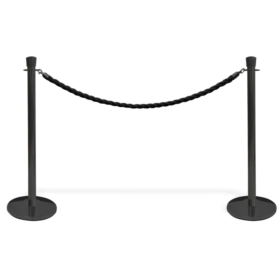 Absperrung, Seil, 150 cm, Schwarz