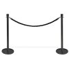 Crowd Control Wandhalter Absperrpfosten mit Seil, Schwarz #7