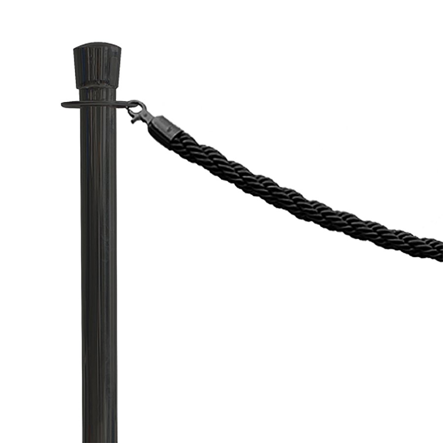 Schwarz lackierter St&auml;nder in Stahl f&uuml;r K&uuml;hler-/Absperrsystem, 91 cm hoch, schwerer Fu&szlig; &Oslash; 32 cm