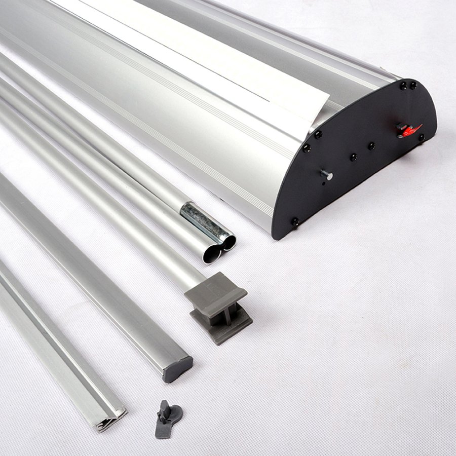 Doppelseitiges Roll-up-Banner 120 cm - Aluminiumstativ, stilvolle Werbel&ouml;sung